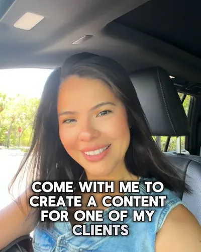 Fiorella heading to a content day with one of her clients